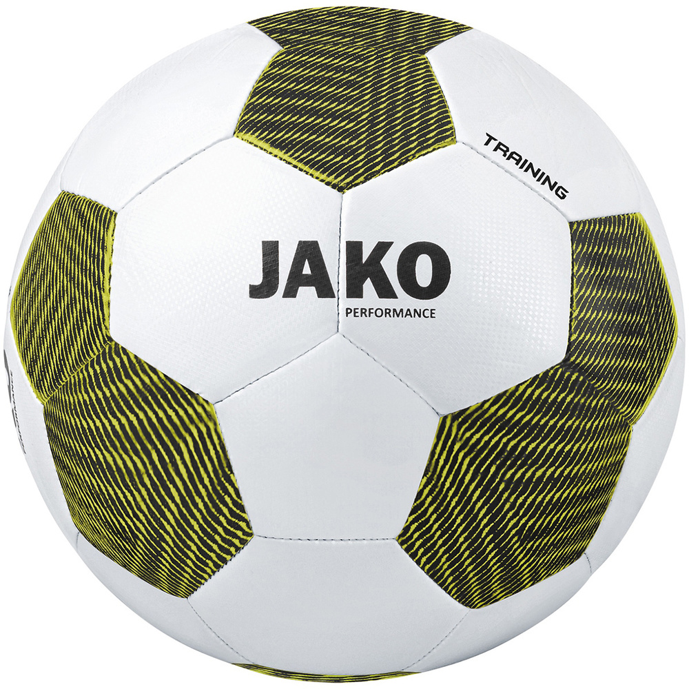 BALÓN DE ENTRENAMIENTO JAKO STRIKER 2.0, BLANCO-NEGRO-AMARILLO. TALLA 4 