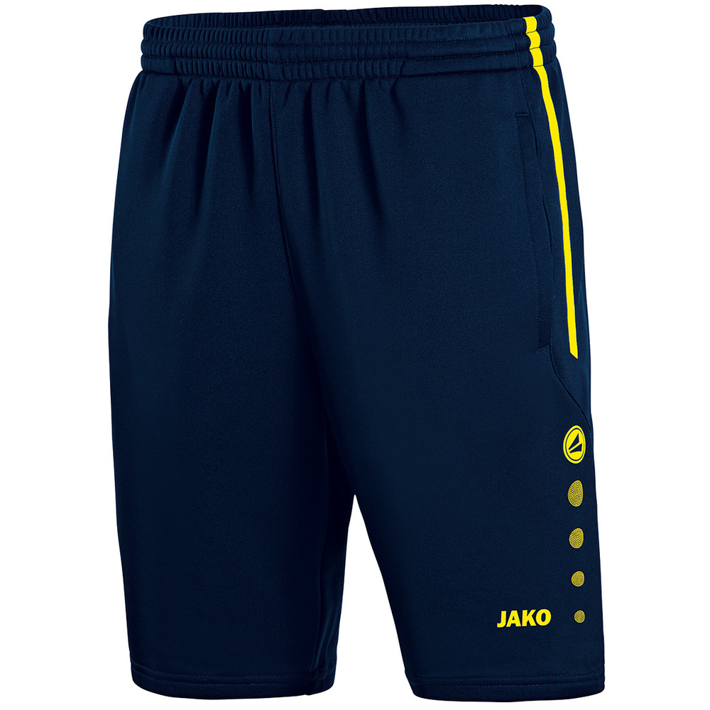 SHORT DE ENTRENAMIENTO JAKO ACTIVE, MARINO-AMARILLO NEÓN HOMBRE. S M L XL 2XL 3XL 