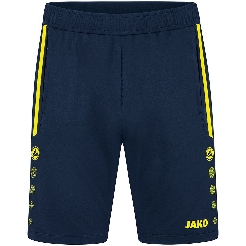 PANTALÓN DE ENTRENAMIENTO JAKO ALLROUND, MARINO-AMARILLO NEÓN NIÑO. 128 140 152 164 