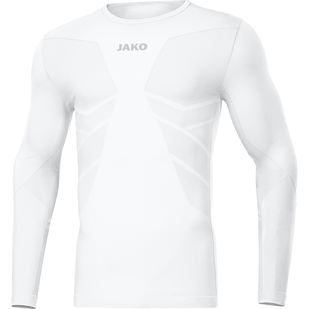 CAMISETA INTERIOR JAKO COMFORT 2.0 MANGA LARGA, BLANCA HOMBRE. S M L XL 2XL 