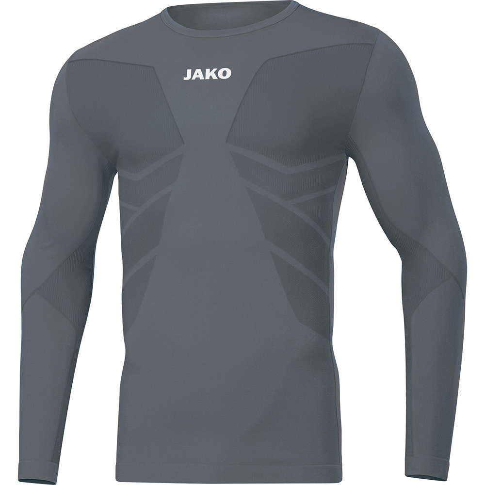 CAMISETA INTERIOR JAKO COMFORT 2.0 MANGA LARGA, GRIS PIEDRA HOMBRE. S M L XL 2XL 