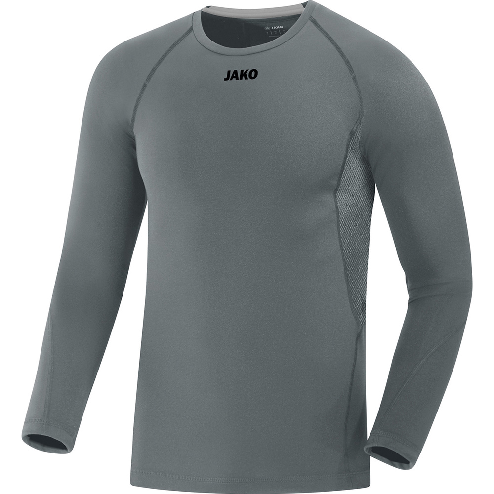 CAMISETA INTERIOR MANGA LARGA JAKO COMPRESSION 2.0, GRIS PIEDRA HOMBRE. XS S M L XL 2XL 