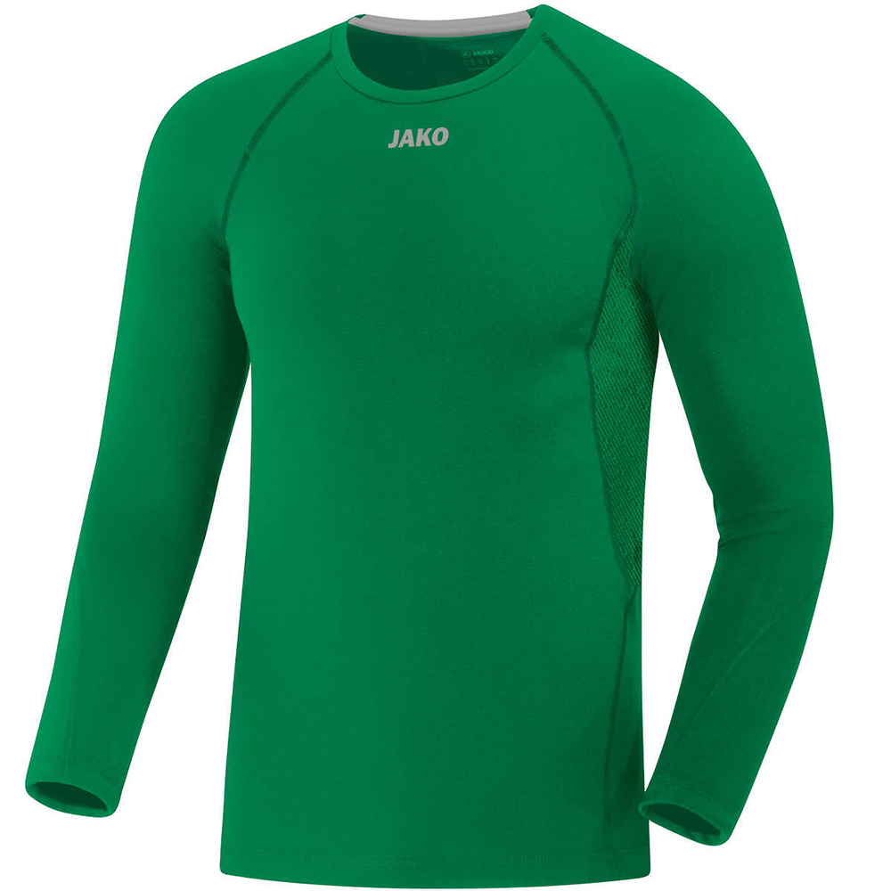 CAMISETA INTERIOR MANGA LARGA JAKO COMPRESSION 2.0, VERDE HOMBRE. XS S M L XL 2XL 