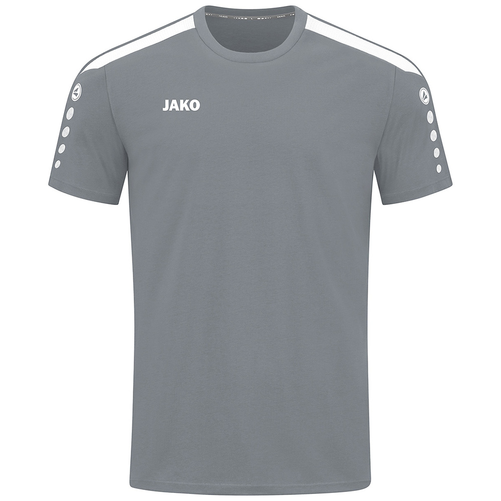 CAMISETA JAKO POWER, GRIS PIEDRA-BLANCA MUJER. 34 36 38 40 42 44 