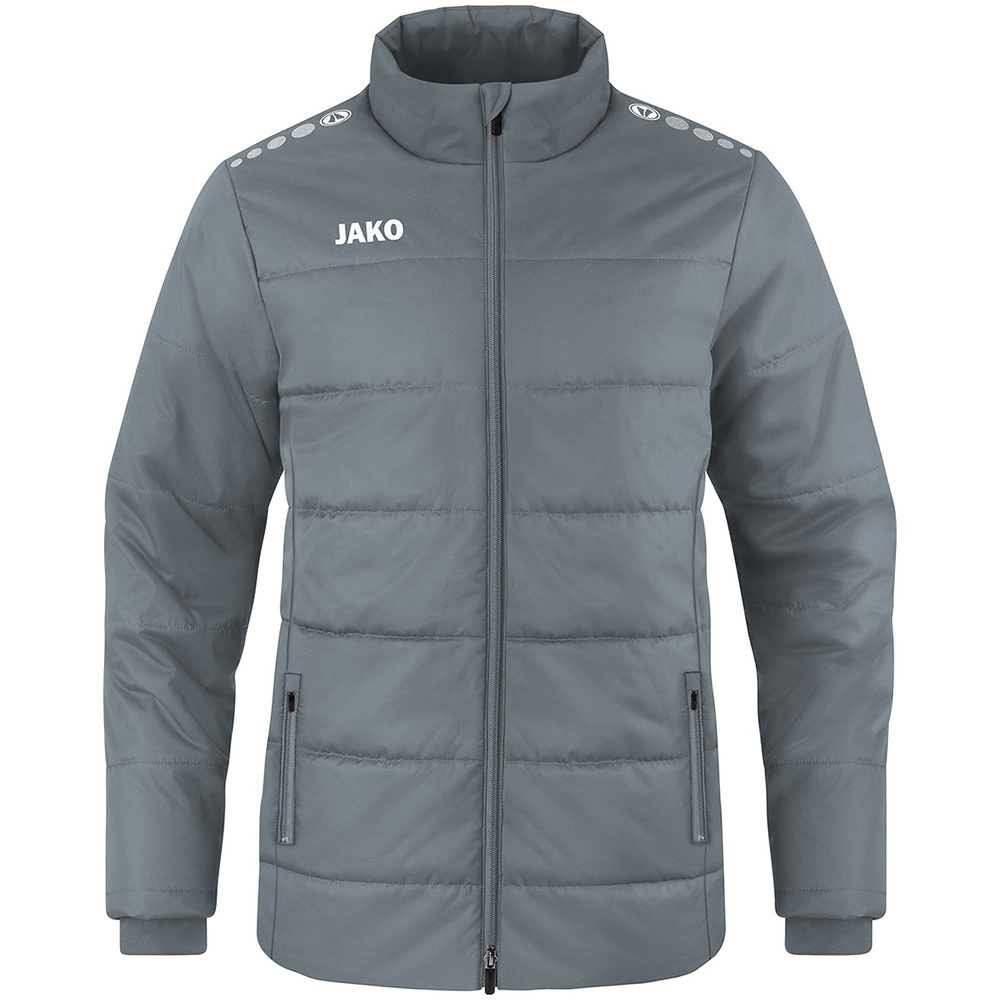 CHAQUETA DE ENTRENADOR JAKO TEAM, GRIS PIEDRA HOMBRE. S M L XL 2XL 3XL 4XL 