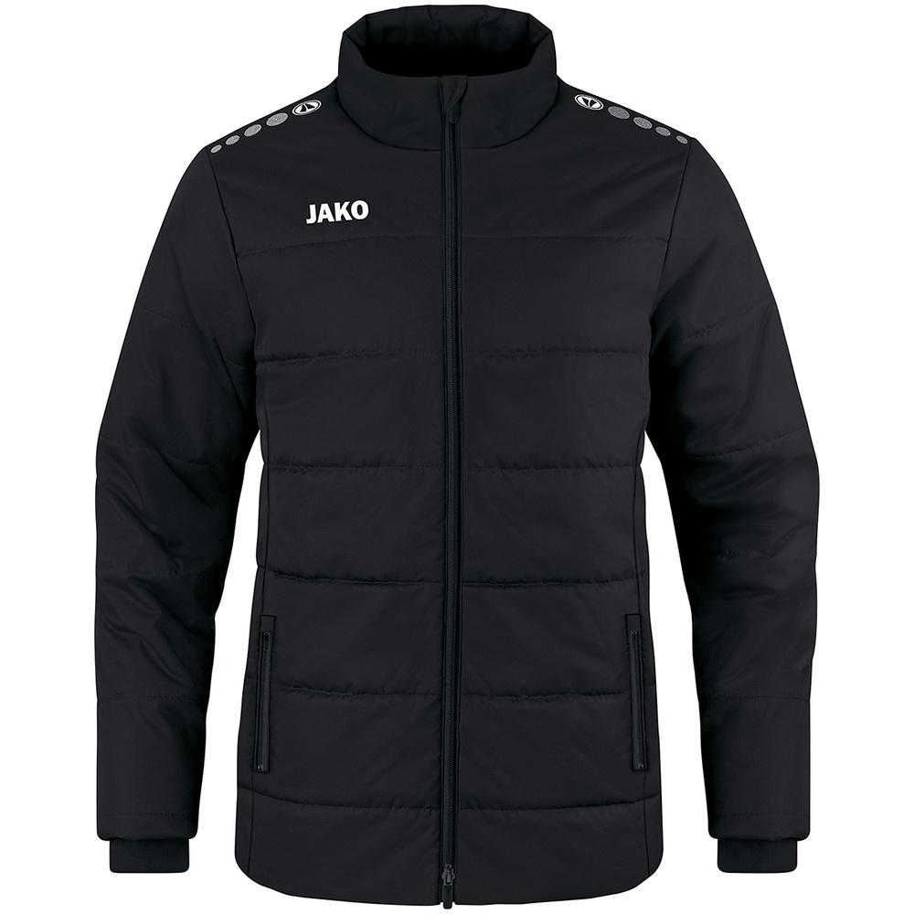 CHAQUETA DE ENTRENADOR JAKO TEAM, NEGRA NIÑO. S M L XL 