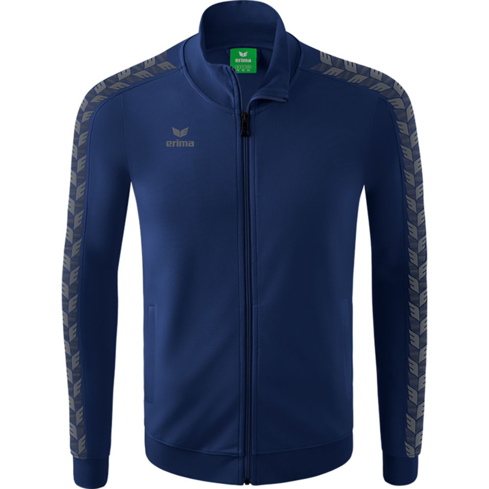 CHAQUETA ERIMA ESSENTIAL TEAM TRACK TOP, MARINO-GRIS PIZARRA HOMBRE. S M L XL 2XL 3XL 