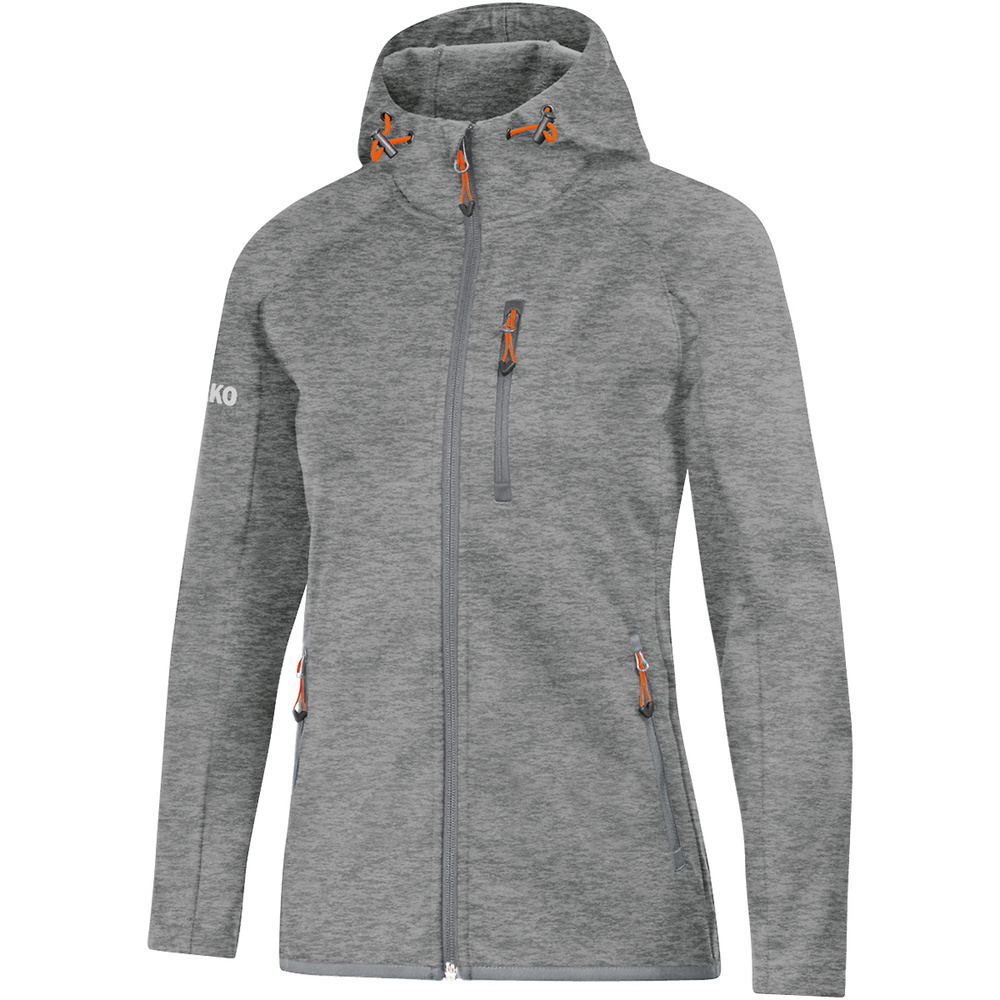 CHAQUETA SOFTSHELL JAKO LIGHT, GRIS MELANGE MUJER. 34 36 38 40 42 44 