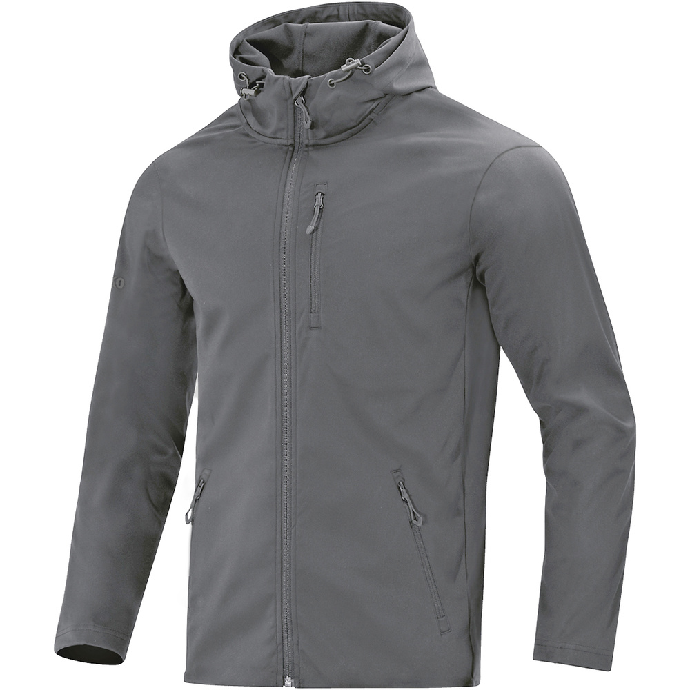 CHAQUETA SOFTSHELL JAKO PREMIUM, GRIS PIEDRA HOMBRE. S M L XL 2XL 3XL 4XL 5XL 