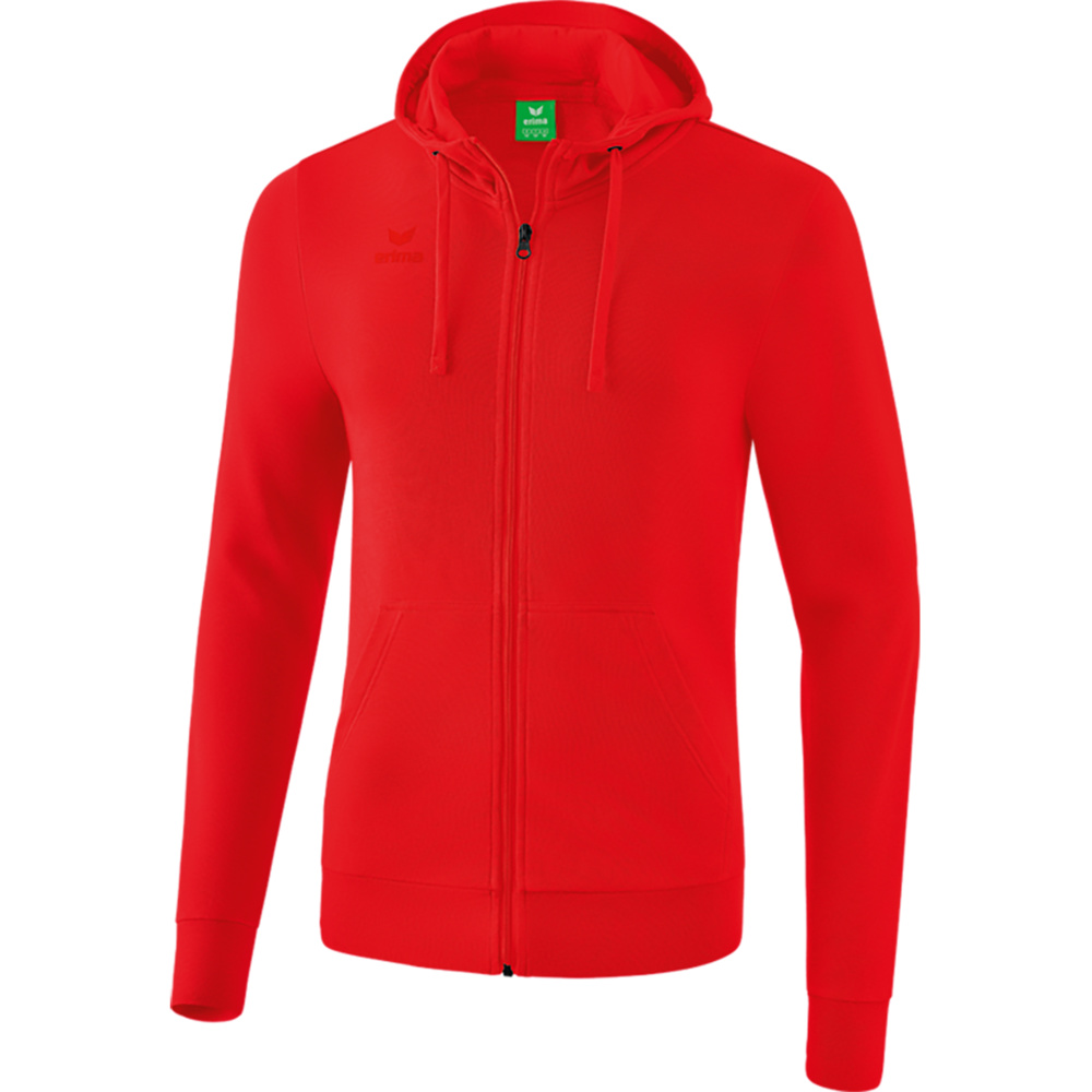 CHAQUETA-SUDADERA CON CAPUCHA ERIMA, ROJA NIÑO. 128 140 152 164 