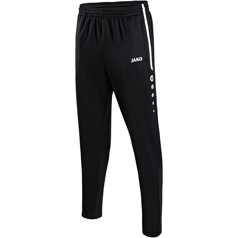 PANTALÓN JAKO TRAINING ACTIVE NEGRO-BLANCO NIÑO. 116 128 140 152 164 