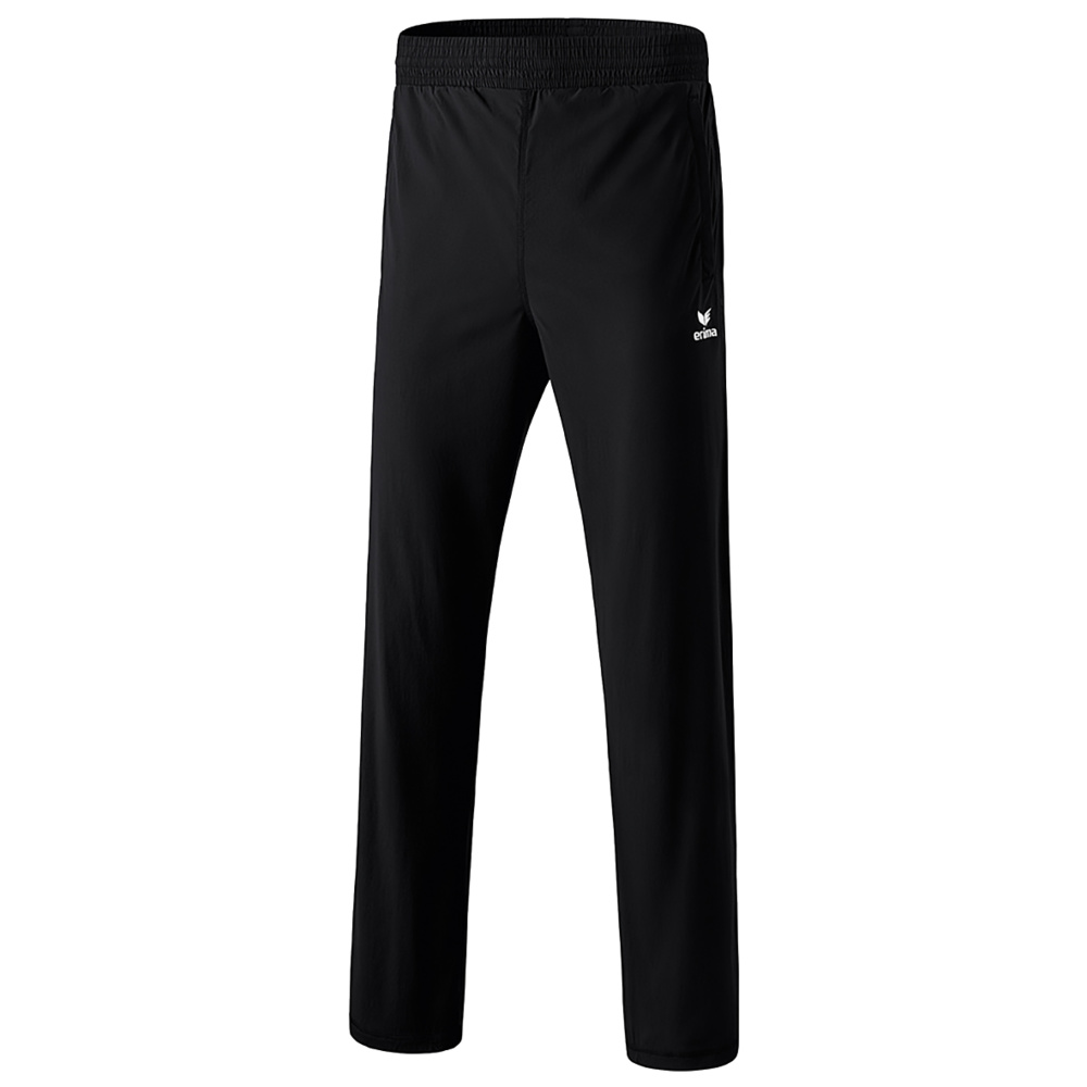 PANTALONES ERIMA ATHLETICS CON CREMALLERA LARGA, NEGRO HOMBRE. S M L XL 2XL 3XL 