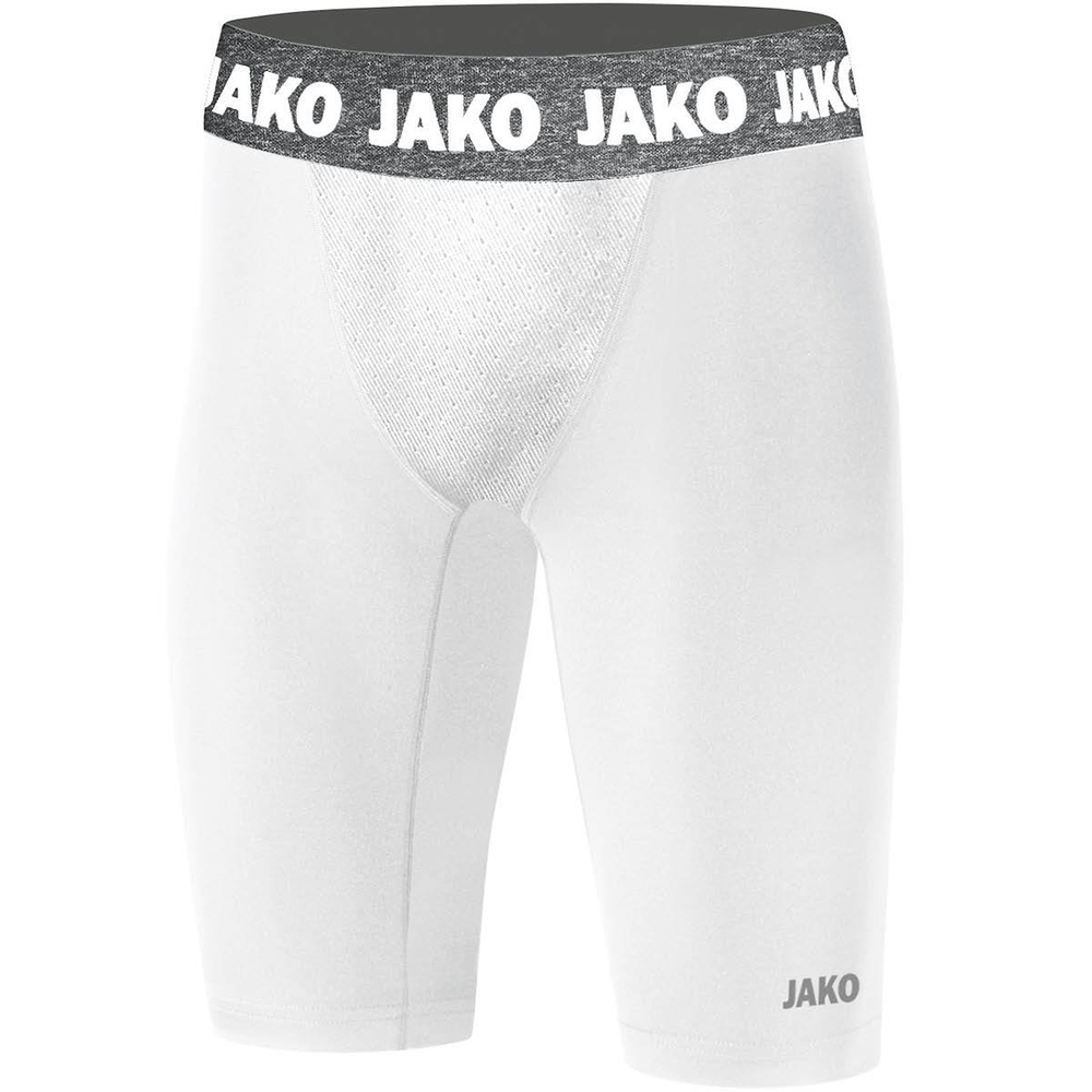 SHORT AJUSTADO JAKO COMPRESSION 2.0, BLANCO NIÑO. 140 152 164 