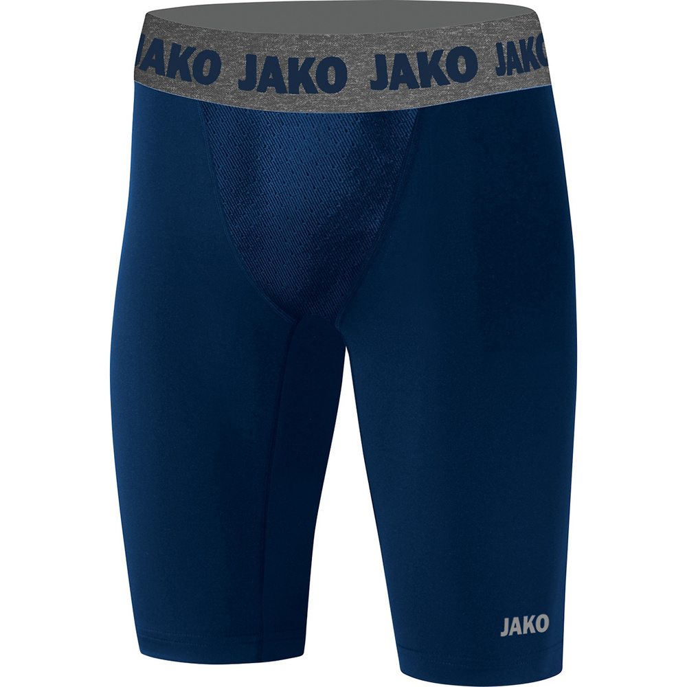 SHORT AJUSTADO JAKO COMPRESSION 2.0, MARINO HOMBRE. S M L XL 2XL 