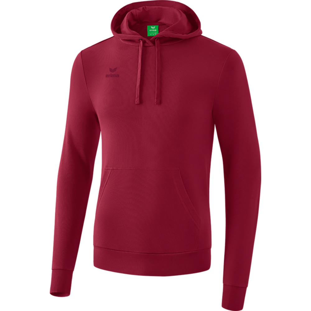 SUDADERA CON CAPUCHA ERIMA, BURDEOS HOMBRE. S M L XL 2XL 3XL 