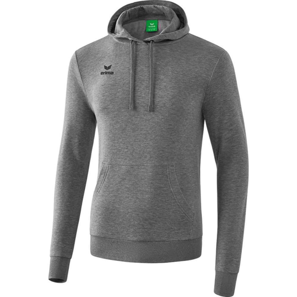 SUDADERA CON CAPUCHA ERIMA, GRIS HOMBRE. S M L XL 2XL 3XL 