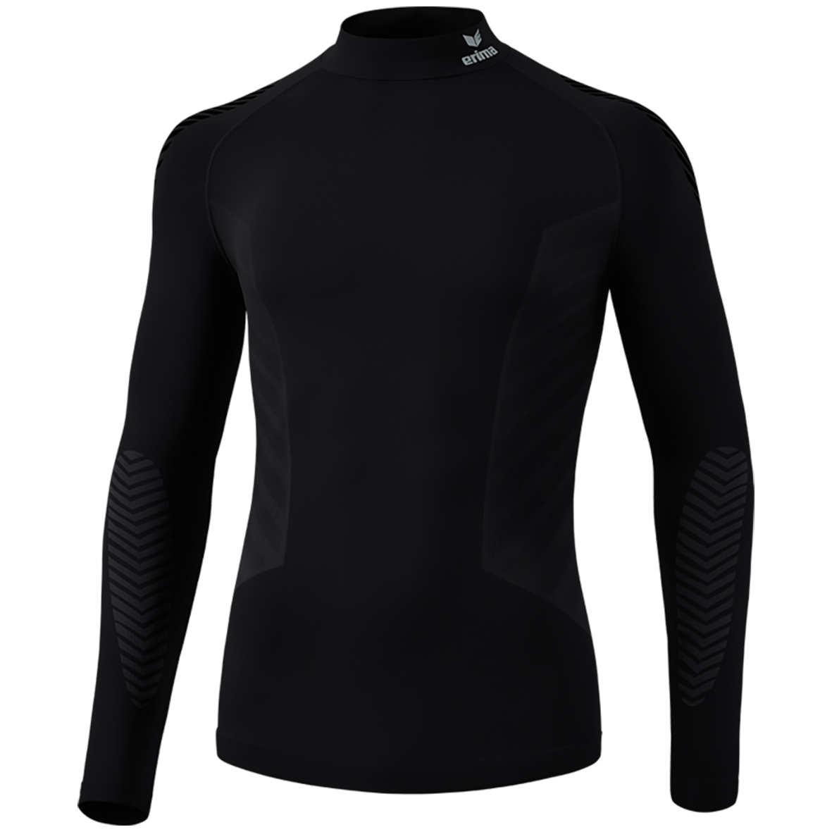 ERIMA ATHLETIC LONGSLEEVE TURTLENECK TOP, BLACK UNISEX.