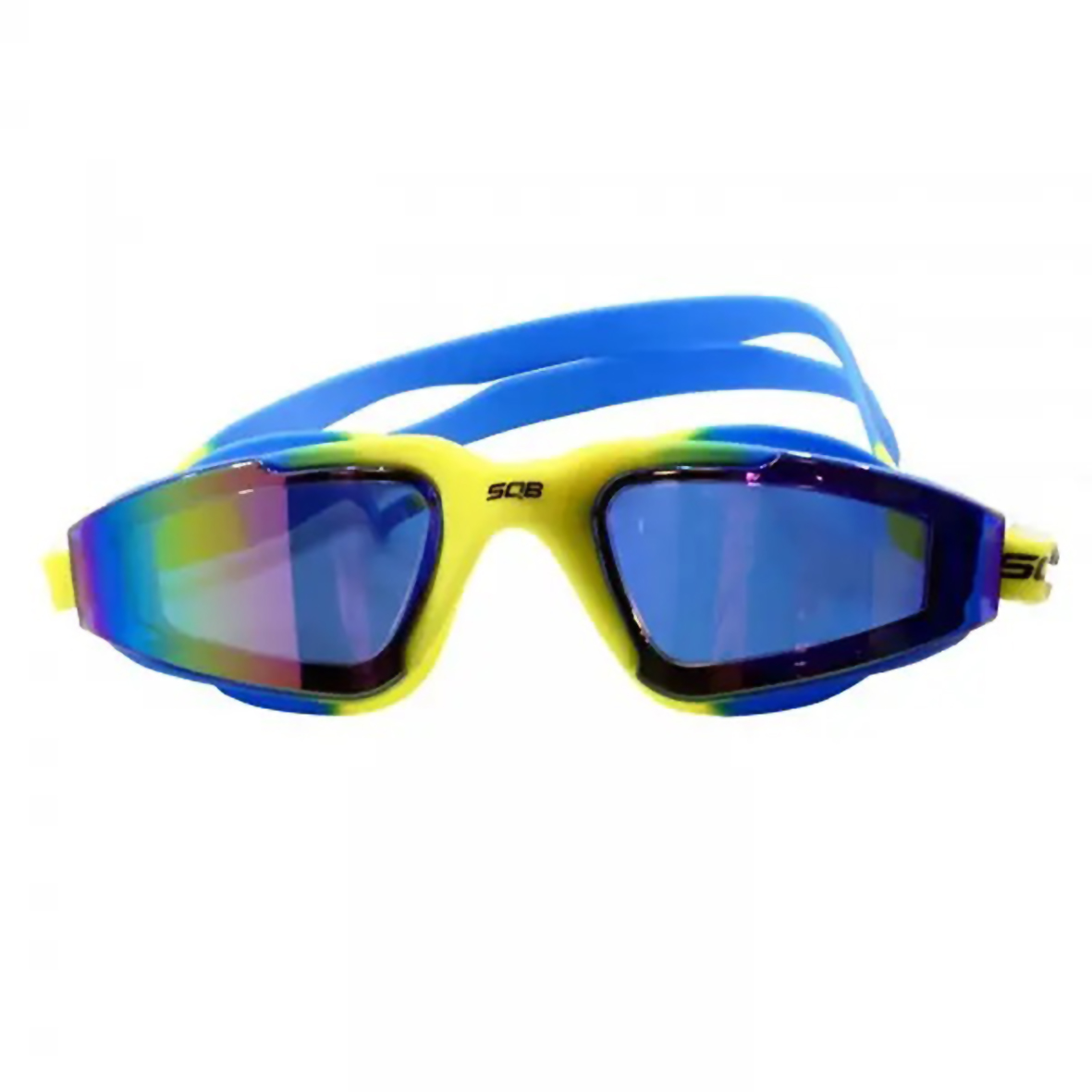 SQUBA ENKI MIRRORED LENS SWIMMING GOGGLES, YELLOW-ROYAL.