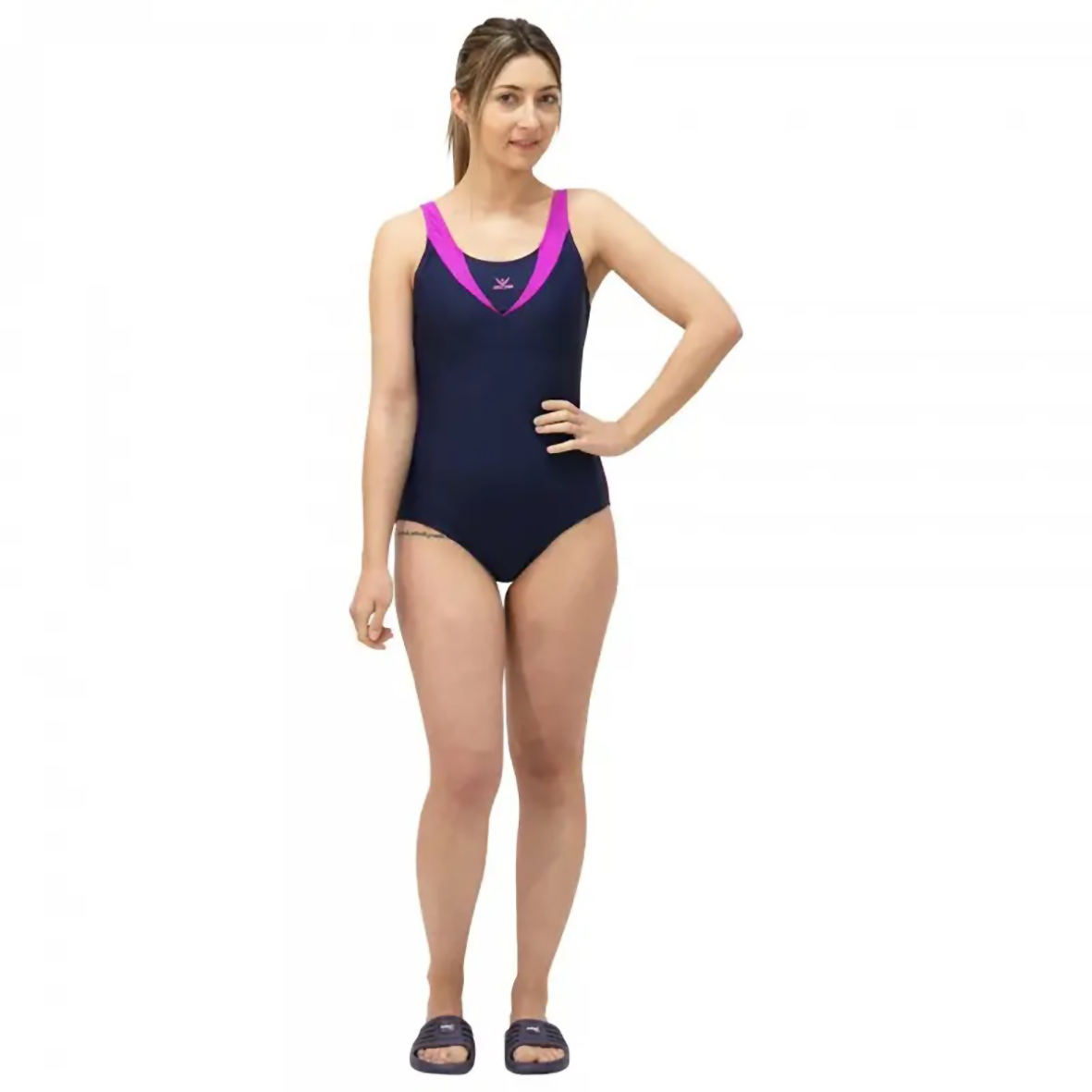 SQUBA PLUS JUDITH SWIMMING COSTUME, NAVY WOMEN.