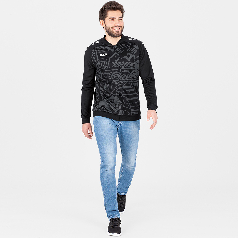 ANTHEM JACKET JAKO TROPICANA, BLACK-ANTHRACITE MEN. 