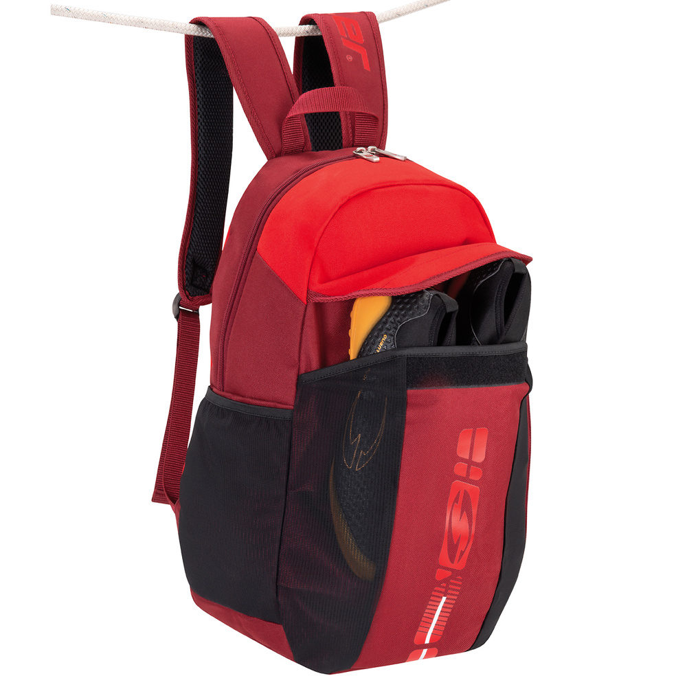 BACKPACK SALLERX.72, RED-BORDEAUX-WHITE. 