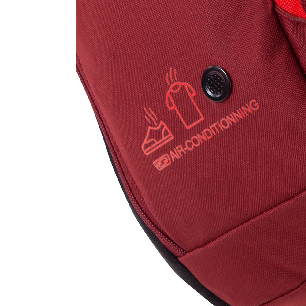 BACKPACK SALLERX.72, RED-BORDEAUX-WHITE. 