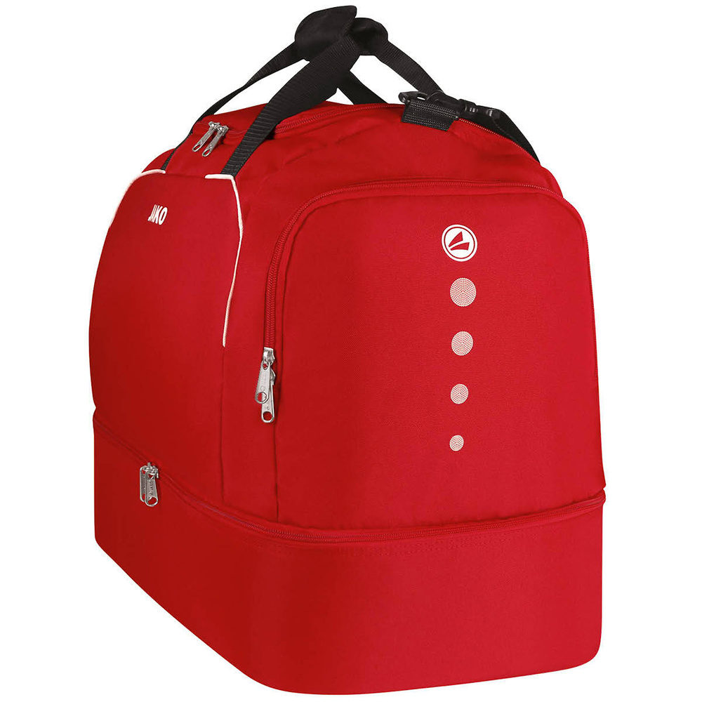 BOLSA DE DEPORTE JAKO CLASSICO CON ZAPATILLERO, ROJA. 