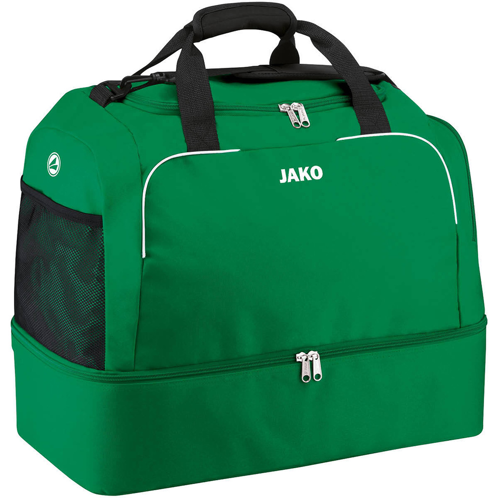 BOLSA DE DEPORTE JAKO CLASSICO CON ZAPATILLERO, VERDE. 