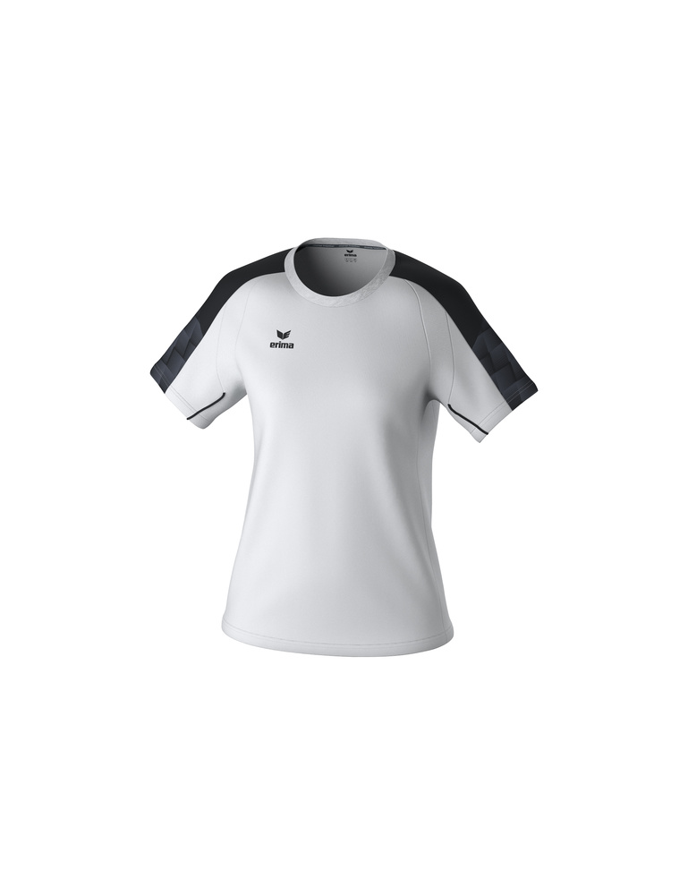 CAMISETA ERIMA EVO STAR, BLANCO-NEGRO-MUJER 