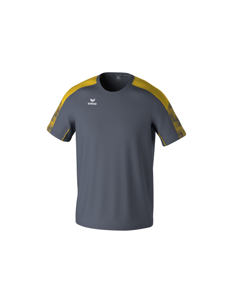 CAMISETA ERIMA EVO STAR, GRIS PIZARRA-AMARILLO-HOMBRE 