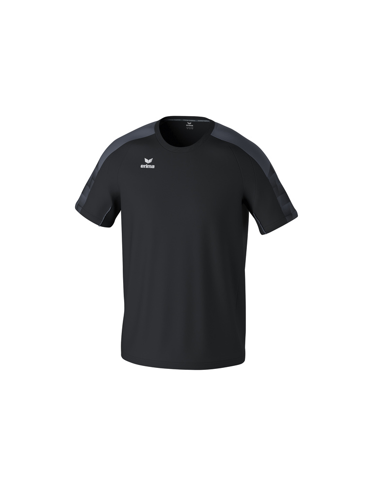 CAMISETA ERIMA EVO STAR, NEGRO-GRIS PIZARRA-HOMBRE 