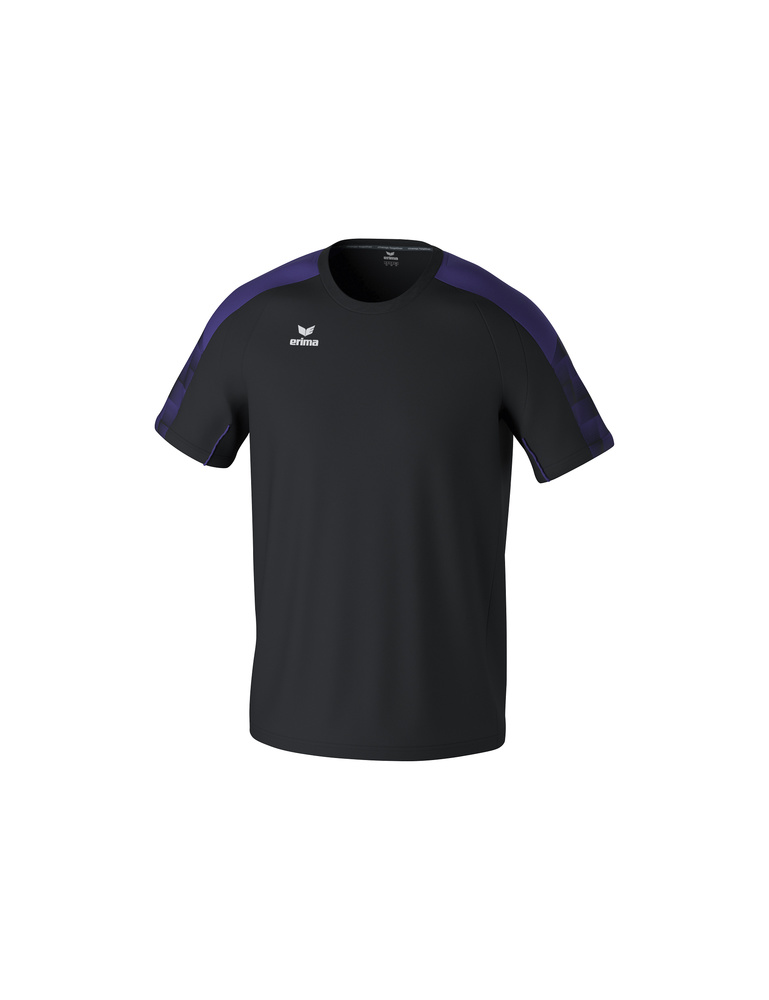 CAMISETA ERIMA EVO STAR, NEGRO-VIOLETA-HOMBRE 