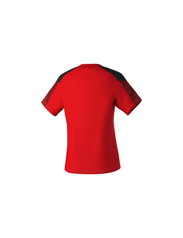 CAMISETA ERIMA EVO STAR, ROJO-NEGRO-MUJER 