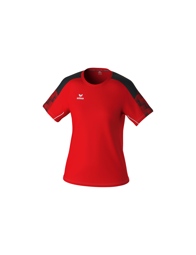 CAMISETA ERIMA EVO STAR, ROJO-NEGRO-MUJER 