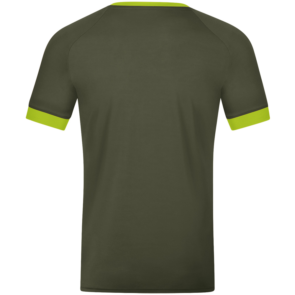 CAMISETA JAKO TROPICANA MANGA CORTA, VERDE CAQUI-VERDE NEÓN HOMBRE. 