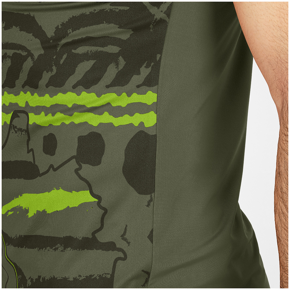 CAMISETA JAKO TROPICANA MANGA CORTA, VERDE CAQUI-VERDE NEÓN HOMBRE. 