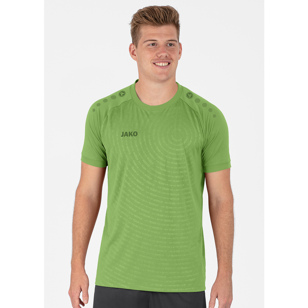 CAMISETA JAKO WORLD, VERDE HOMBRE. 