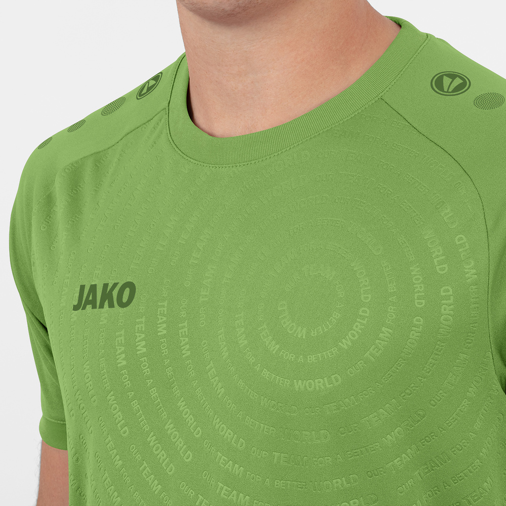 CAMISETA JAKO WORLD, VERDE HOMBRE. 