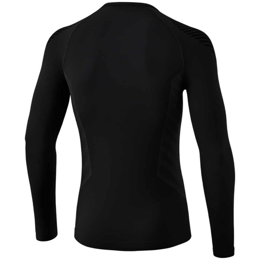 CAMISETA TÉRMICA MANGA LARGA ERIMA ATHLETIC, NEGRA UNISEX. 