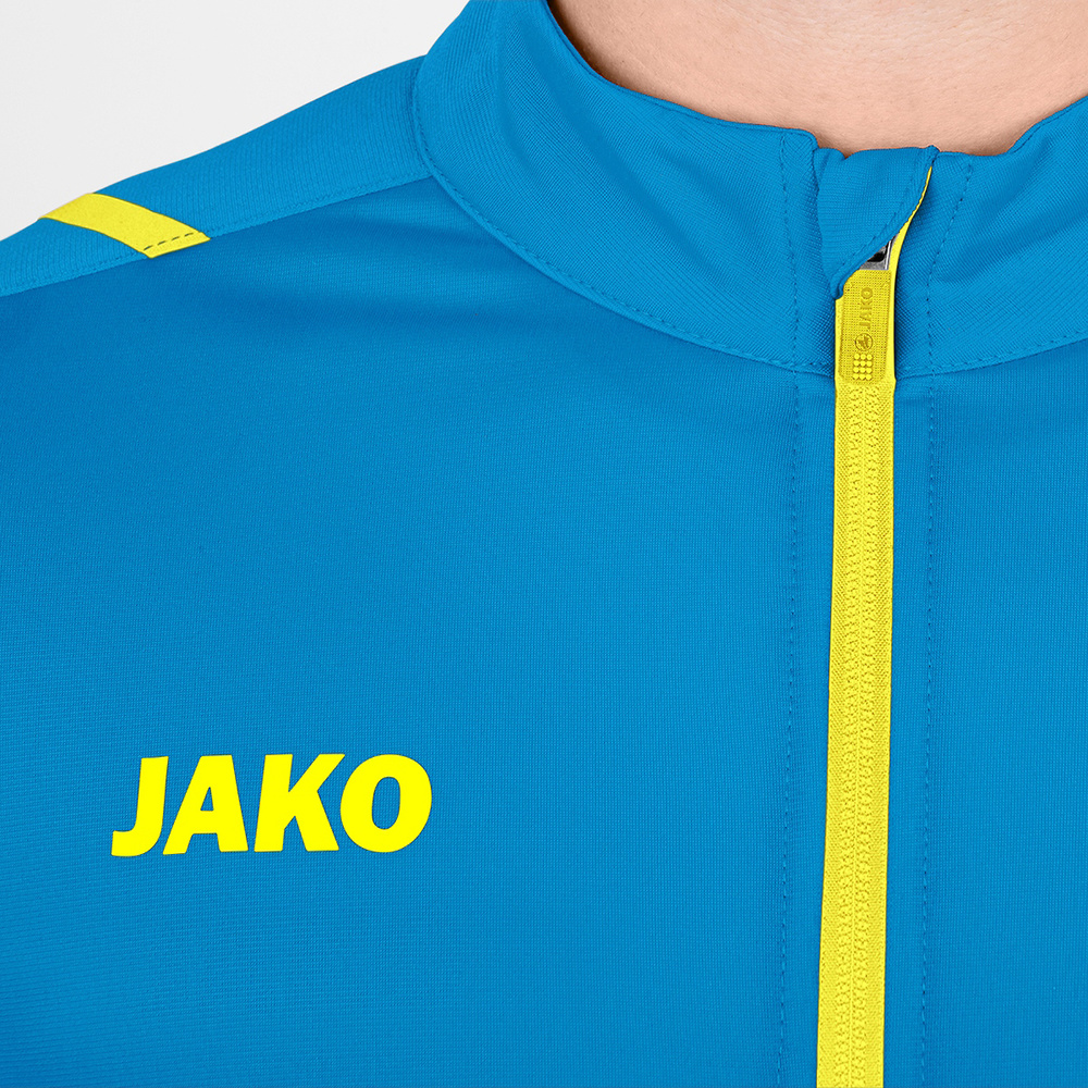 CHAQUETA CHÁNDAL POLIÉSTER JAKO CHALLENGE, AZUL JAKO-AMARILLO NEÓN NIÑO. 