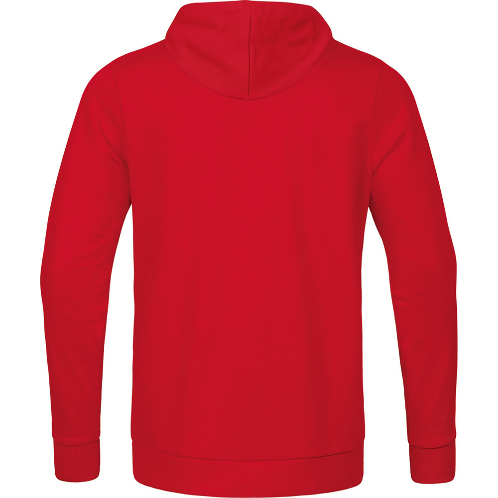 CHAQUETA CON CAPUCHA JAKO BASE, ROJA HOMBRE. 