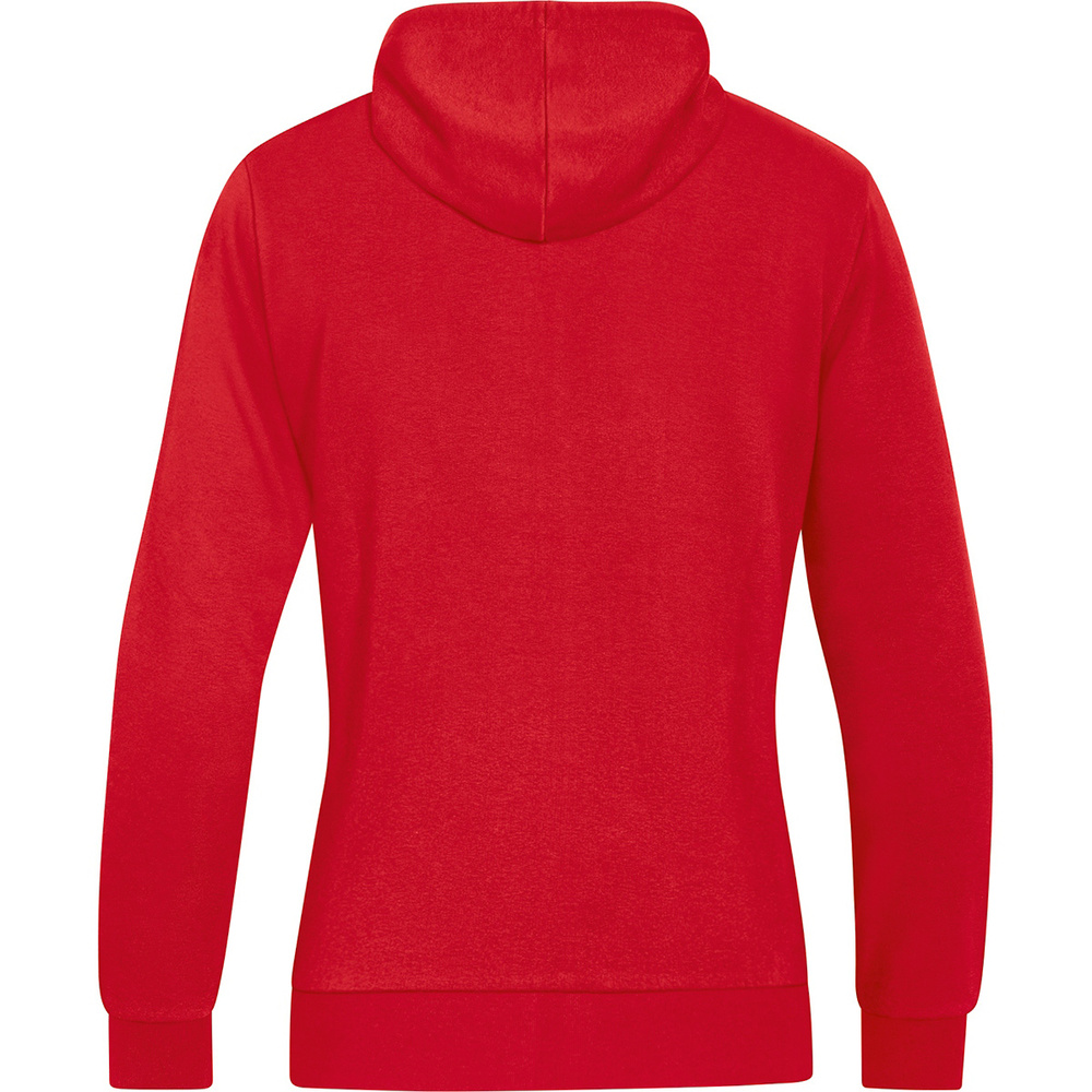 CHAQUETA CON CAPUCHA JAKO BASE, ROJA MUJER. 