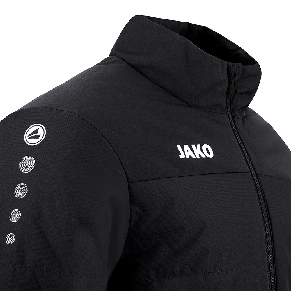 CHAQUETA DE ENTRENADOR JAKO TEAM, NEGRA HOMBRE. 