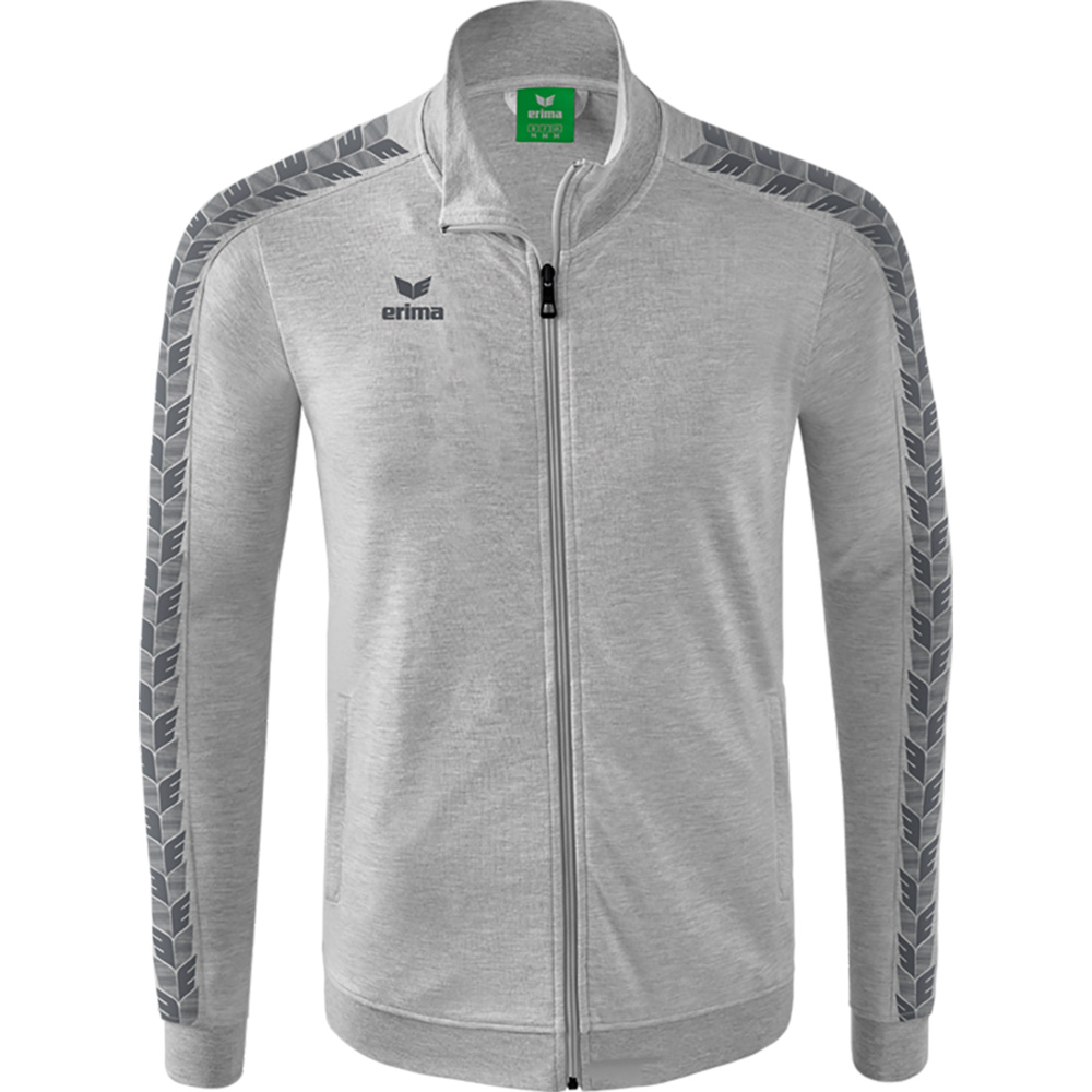 CHAQUETA ERIMA ESSENTIAL TEAM TRACK TOP, GRIS-GRIS PIZARRA HOMBRE. 