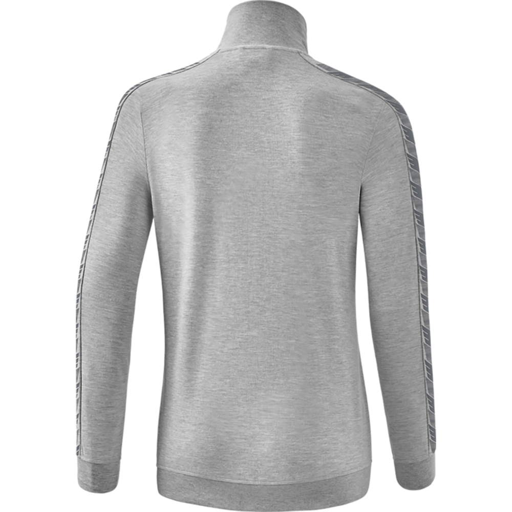 CHAQUETA ERIMA ESSENTIAL TEAM TRACK TOP, GRIS-GRIS PIZARRA MUJER. 