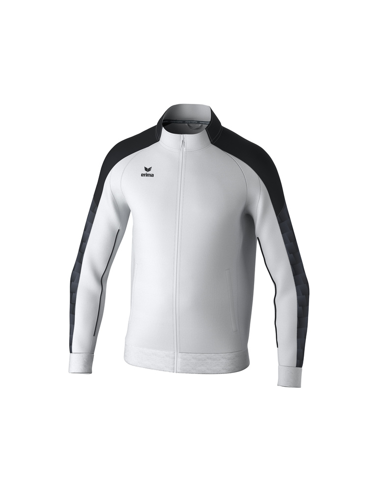 CHAQUETA ERIMA EVO STAR ENTRENAMIENTO, BLANCO-NEGRO-HOMBRE 