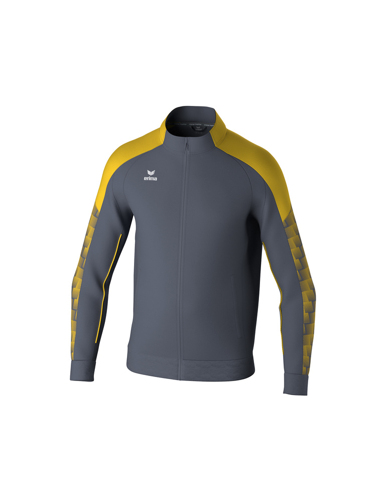 CHAQUETA ERIMA EVO STAR ENTRENAMIENTO, GRIS PIAZARRA-AMARILLO-HOMBRE 