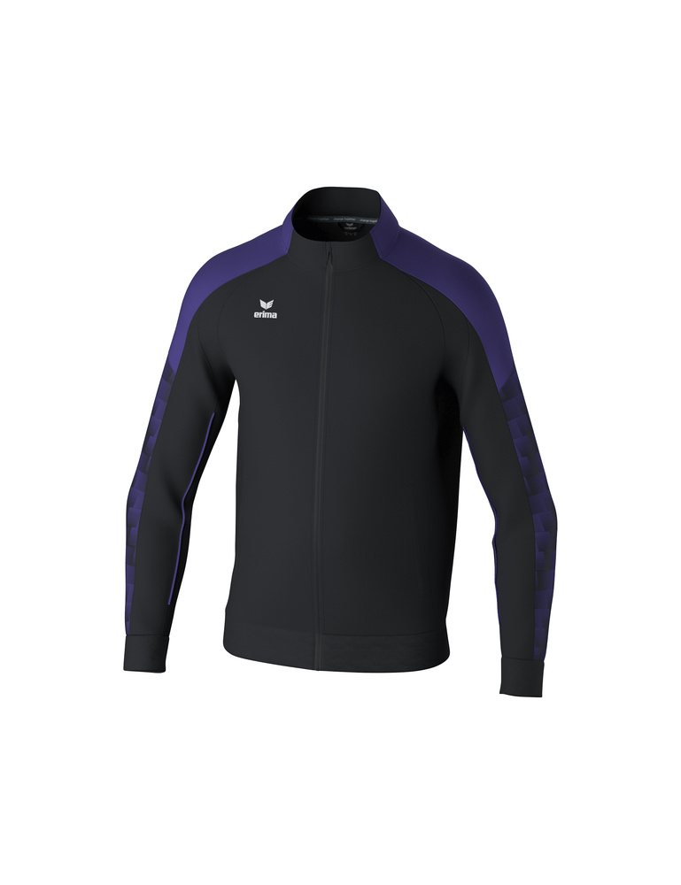 CHAQUETA ERIMA EVO STAR ENTRENAMIENTO, NEGRO-VIOLETA-HOMBRE 