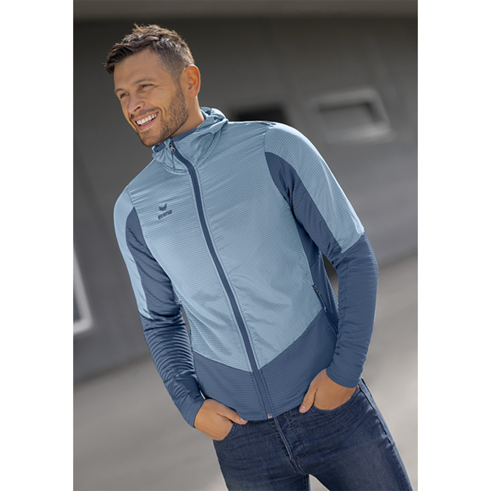 CHAQUETA ERIMA HYBRID LITE, GRIS-DENIM HOMBRE. 