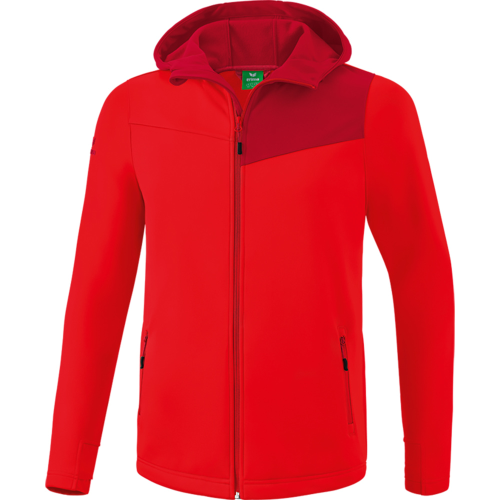 CHAQUETA SOFTSHELL ERIMA PERFORMANCE, ROJO-RUBÍ HOMBRE. 